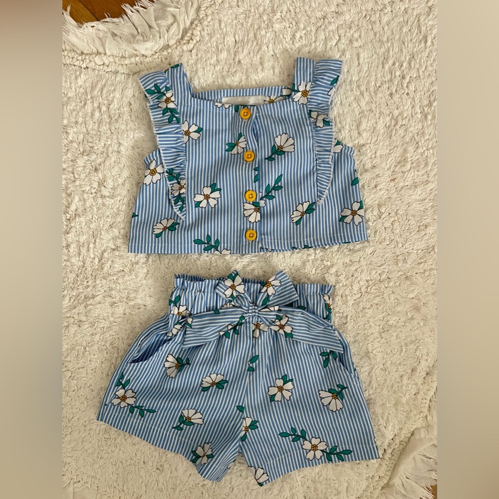 12 month toddler girl outfit blue 🩵